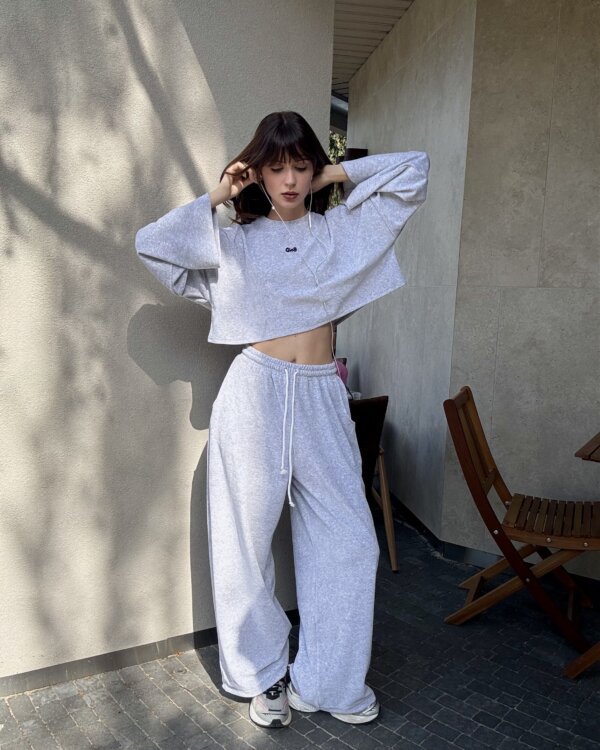 Лонгслів|Штани Velour Grey